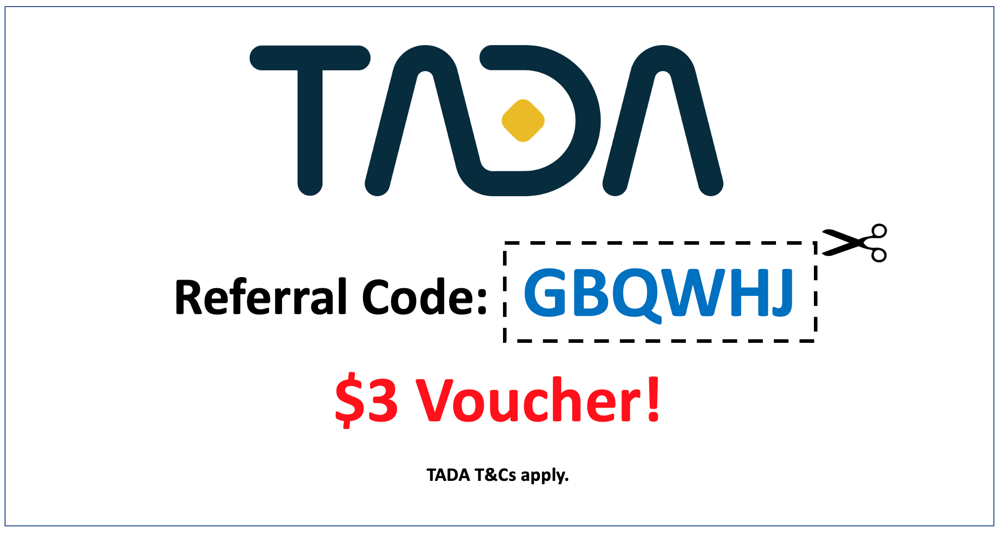 TADA Referral Promo Code GBQWHJ (FREE 3 Bonus)